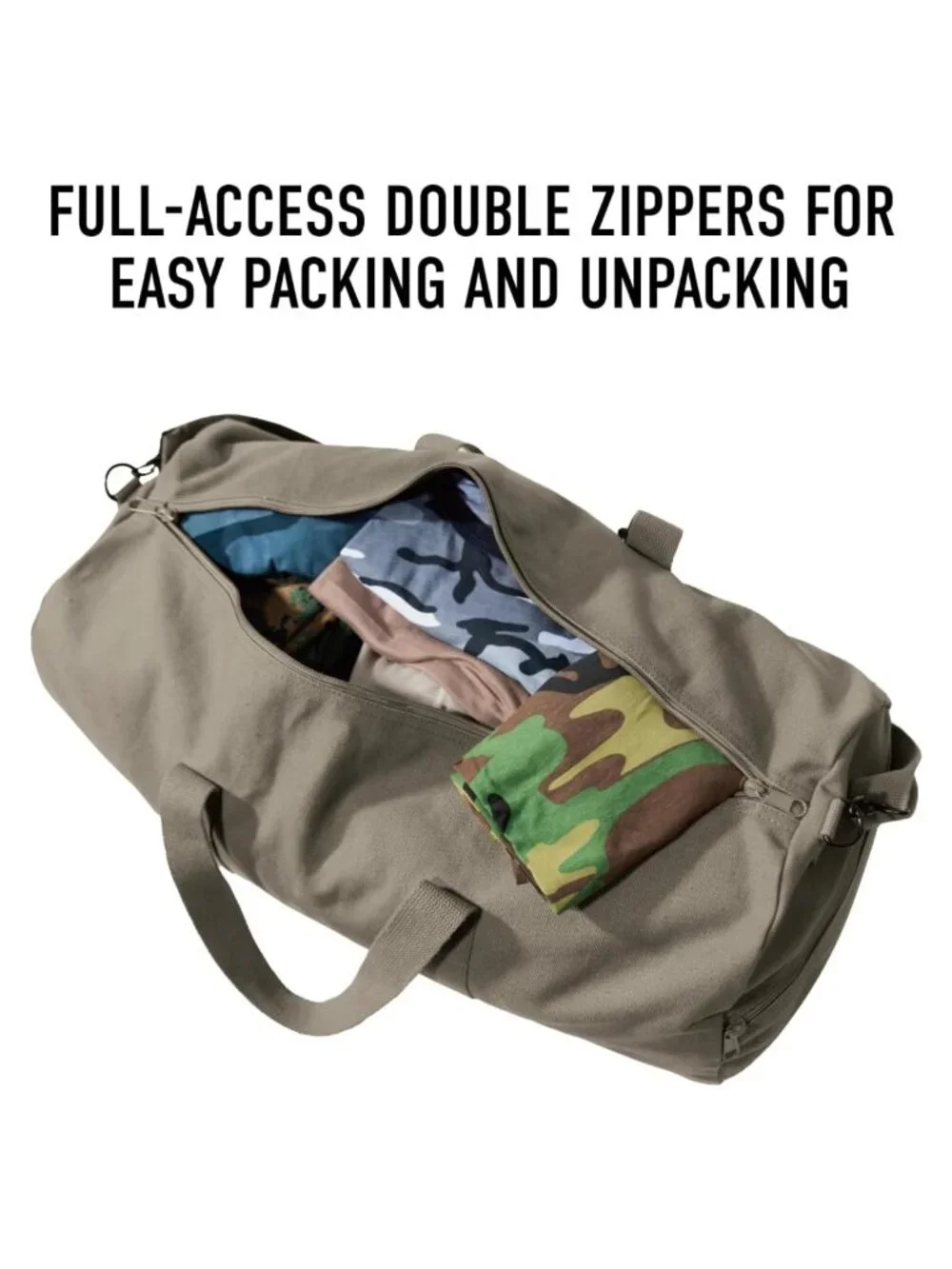 Rothco Heavy-Duty Canvas Duffel Bag Travel Gym 19in
